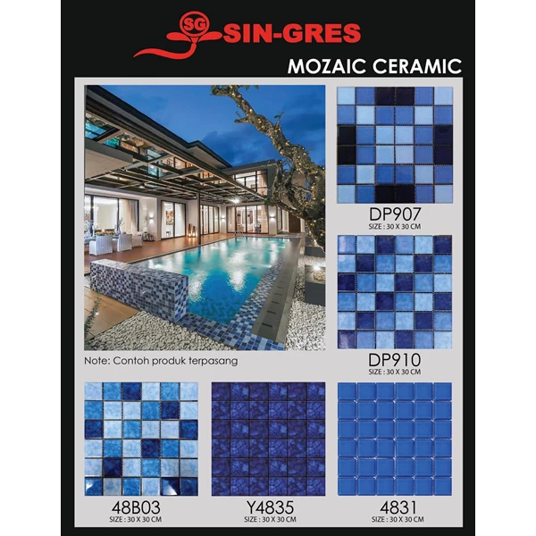 Mosaic  kolam renang merk Sin Gres