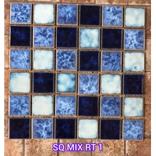 Mosaic kolam Renang Kuda Laut buat finishing kolam