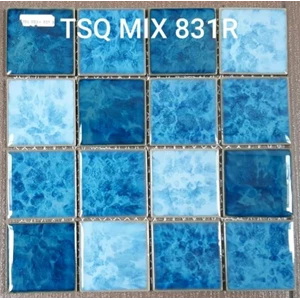 Keramik Mosaic Kuda Laut Mass Tile Untuk Kolam Renang